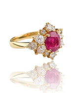 Load image into Gallery viewer, 18 Burmese Ruby Ring 2.02cts