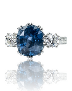 Load image into Gallery viewer, Platinum Burmese sapphire ring