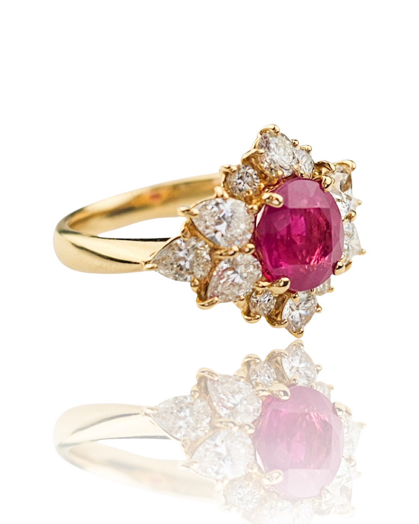 18 Burmese Ruby Ring 2.02cts