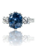 Load image into Gallery viewer, Platinum Burmese sapphire ring